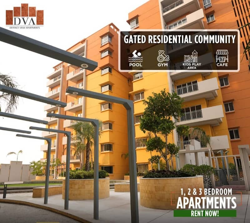 2 Bedrooms Apartment Available For Rent In Defence View Apartments | DHA Phase 4 5