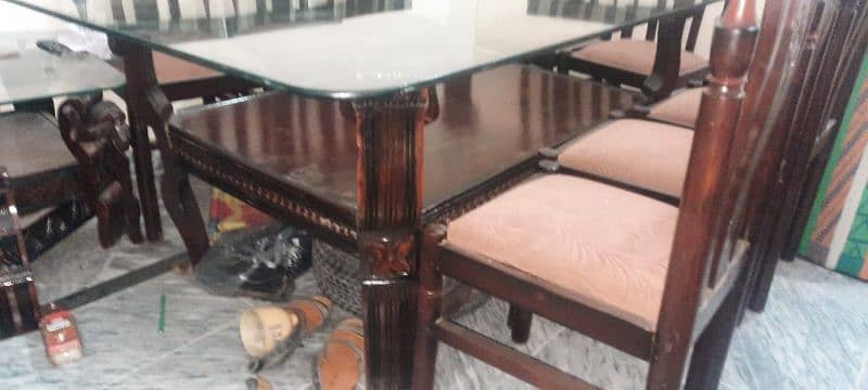 dining table and chairs small table also for sale condition is new 8