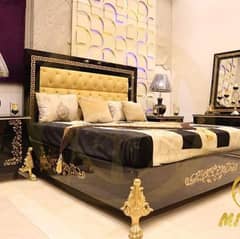 bed set/king size double bed/wooden bedroom set/bridal bedroom set 0