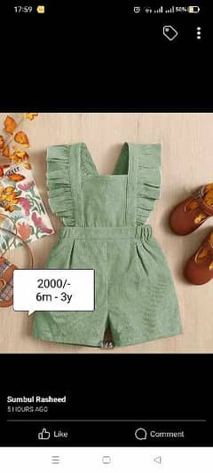 Romper dress for one year baby girl in 1500 only