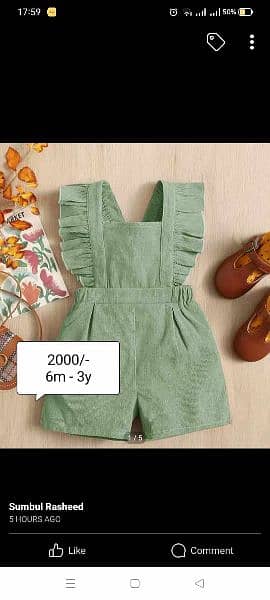 Romper dress for one year baby girl in 1500 only 0