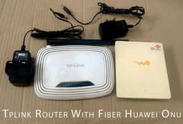 TPLink Single Anteena Wifi Router With Huawei ONU for Fiber Internet
