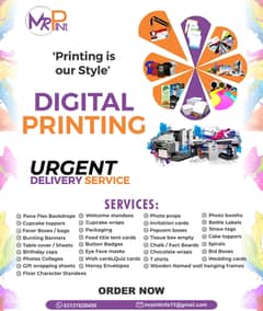 Graphics Services urgent Delivery