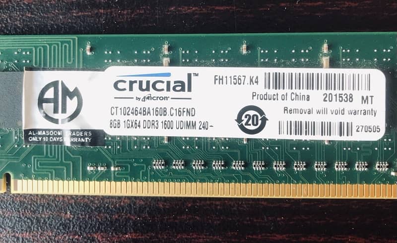 DDR3 8gb Crucial desktop RAM 2