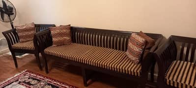 1 three seater sofa and 2 one seater sofa with table