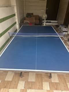 Table Tennis with Rackets in Good Condition