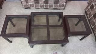 Center Table with 2 Side Tables
