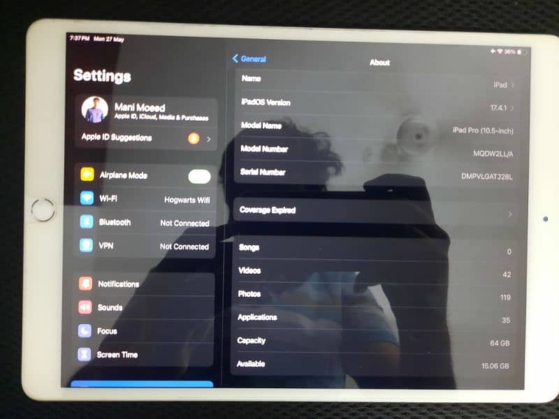 IPAD PRO 10.5 2017 10/10 CONDITION 5