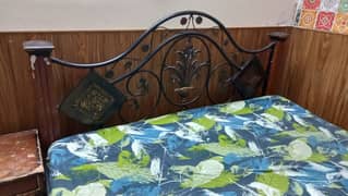 Roughton iron double bed with mattress