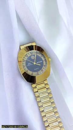 Gold colour mens wrist watch