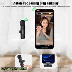 K9 Wireless Vlogging Rechargable Microphone