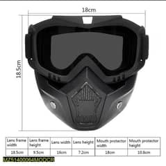 Motorcycle dust proof glasses and Face mask home delivery all Pakistan