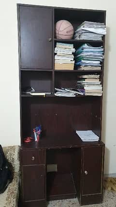 book shelf + study table