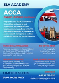 Study ACCA from a British Qualified and Experienced Tutor