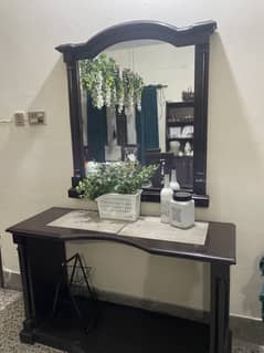 Console table and mirror