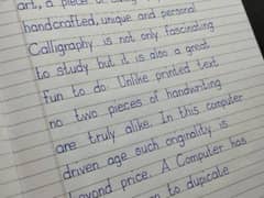 handwriting assignmint wark