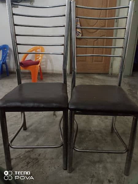 2 chairs for sale steel piping 1