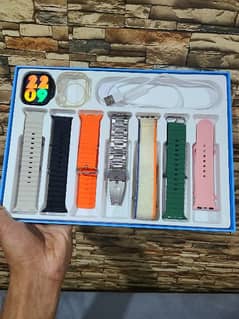 Kw15 ultra smart watch 7 straps  complete box