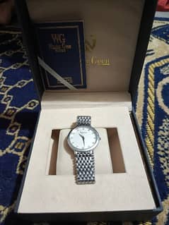 WG Winder Geen watch condition good with box and Card