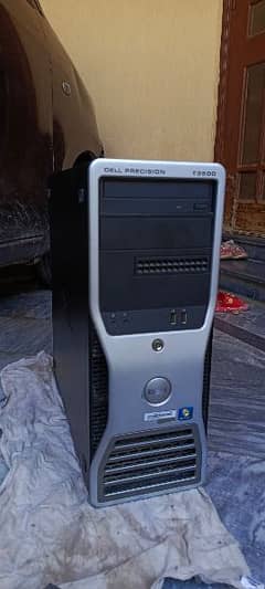dell precision t3500 with monitor,keyboard,cables and internet ext