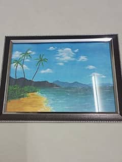 Arcylic beach landscape painting deliverable is available