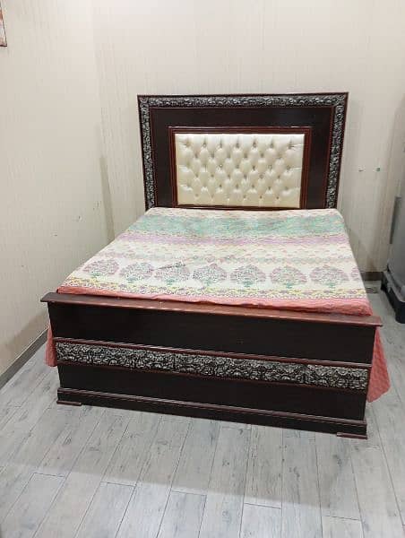 Solid wood bed with matress 3