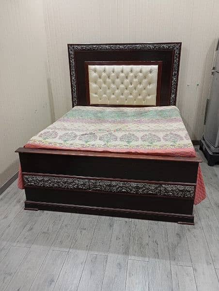 Solid wood bed with matress 4