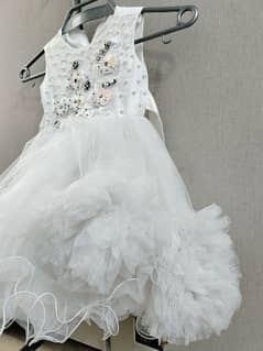 white colour beautiful frock