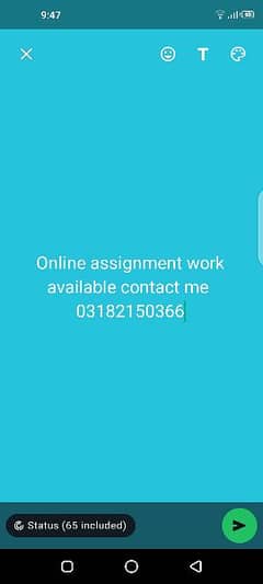 ONLINE WORK AVAILABLE 03182150366