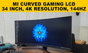 Mi Curved Gaming LCD 34 Inch, 4K Resolution, 144Hz