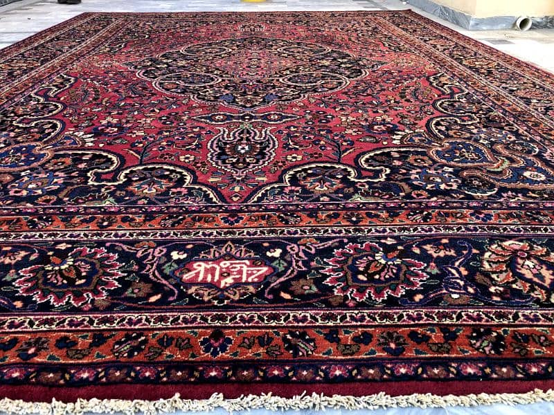 10x13 ft Handmade vintage Irani Unique Rug , Qaleen vintage Carpets 0