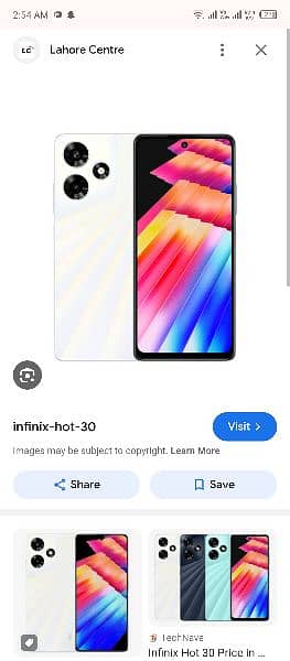 Infinix Hot 30 8+8Ram 128Rom 10by10 condition color white 1