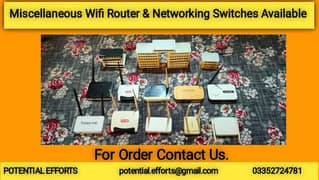 Wifi Router Switches Adapter Ptcl TP Link Tenda Modem