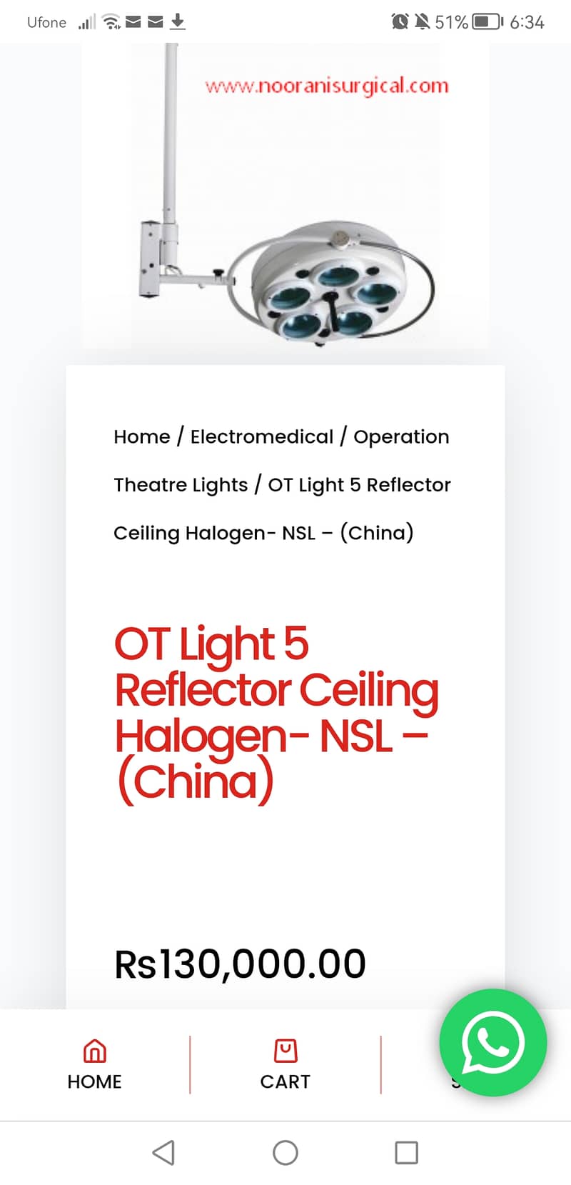 A operation Theatre ceiling light 5 Reflectors 2