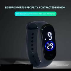 LED Display Touch Screen Digital 
Sports Watch