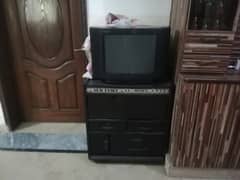 Sony tv and tv trolly for sale in lahore