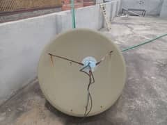 Dish antenna with device