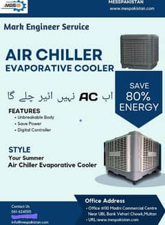 Air chiller evaporative cooler
