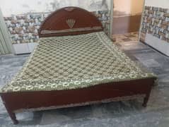 double bed wood without mattress