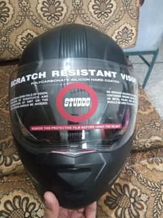 Studds Helmet Model Ninja Elite Black with carbon black strip XL Dot