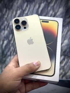 BEST OFFER : IPHONE 14 PRO MAX 128GB GOLD 100% HEALTH 03108875419
