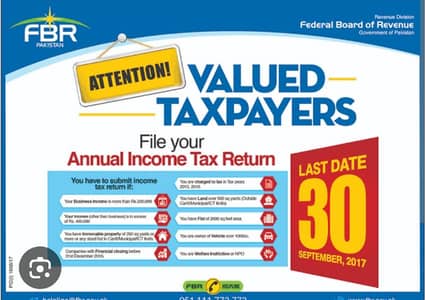 Filling of Annual Tax Return Rs. 3000