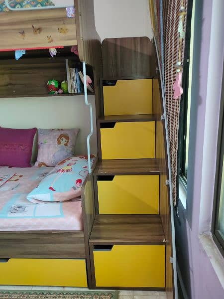 Interwood Kids Bunk bed/ triple story bunk bed with Mattress 2