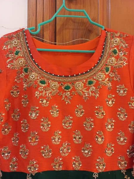 mehndi dress(bridal)/ bridal mehndi dress/party wear/formal 2