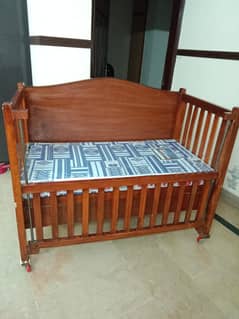 Baby Bed wooden with new matress