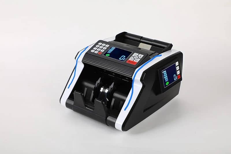Cash currency note counting machine with note detection packet counter 17