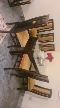 6 Seater dining table with chairs