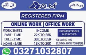 Male&female staff required in office work and homework