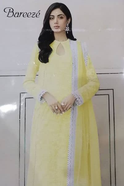 Embroidered Woman Unstitched 3 Pcs Suit 3