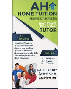Home tutor available for different classes read full ad